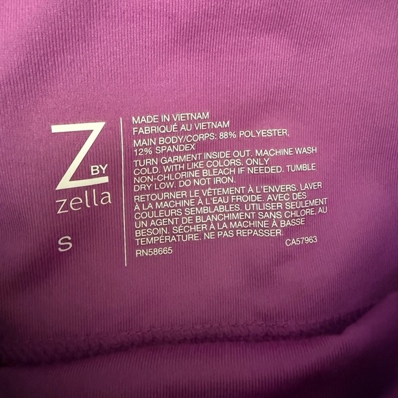 Zella Vibrant Purple Size Small Crop Pocket Leggings✨EUC! - Picture 2 of 4